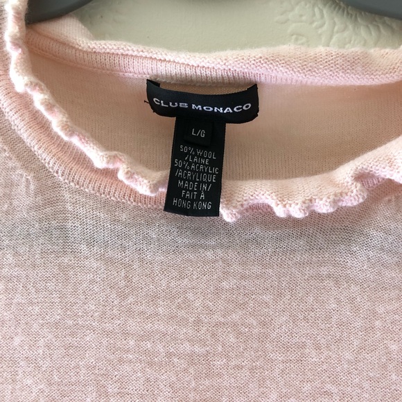 Club Monaco Sweater Ruffle Collar - Picture 2 of 3